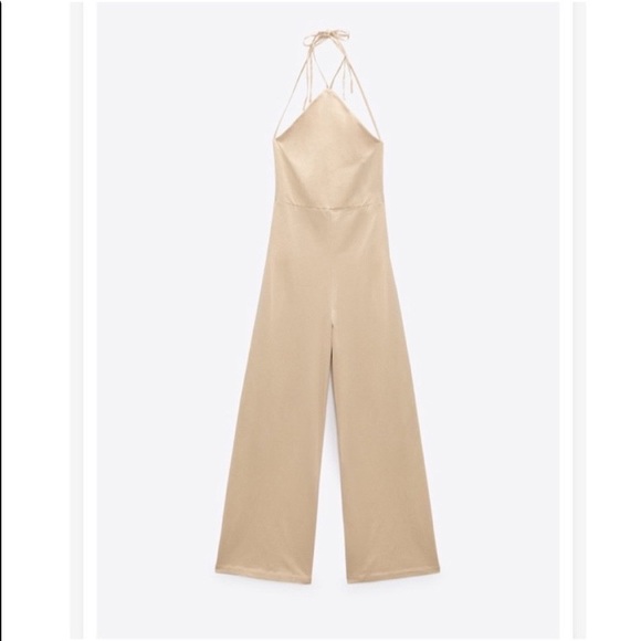 🐚 ZARA TAN BACK TIE JUMPSUIT! - Picture 16 of 16
